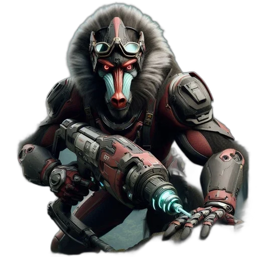 mask, robot, creature, weapon transparent PNG cut-out