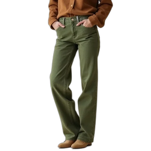 jacket, staff, earth tones, green transparent PNG cut-out
