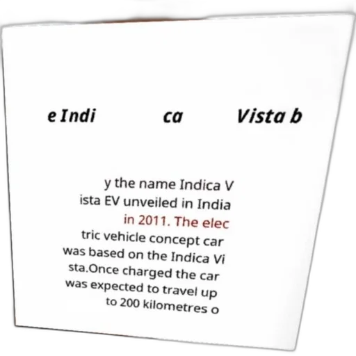 indica, vista, electric, vehicle transparent PNG cut-out