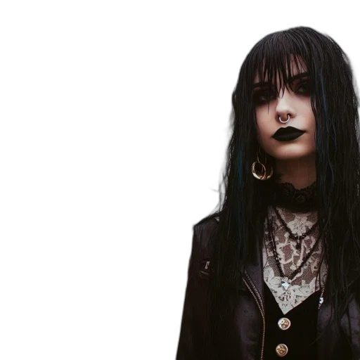 face, jacket, creature, hair transparent PNG cut-out