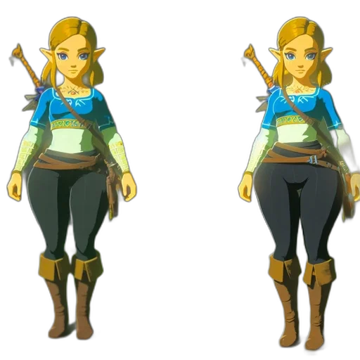 staff, dress, concept art, 3d render transparent PNG cut-out