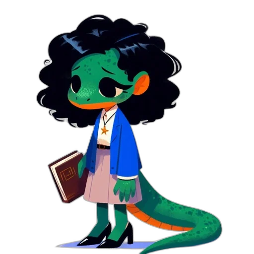 dragon, staff, creature, jacket transparent PNG cut-out