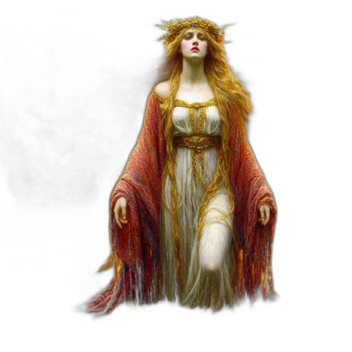 dress, staff, fantasy art, concept art transparent PNG cut-out