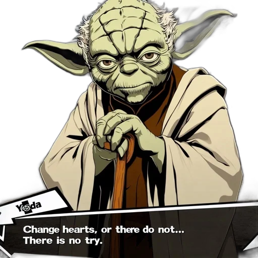 concept art, comic book art, yoda, wearing transparent PNG cut-out