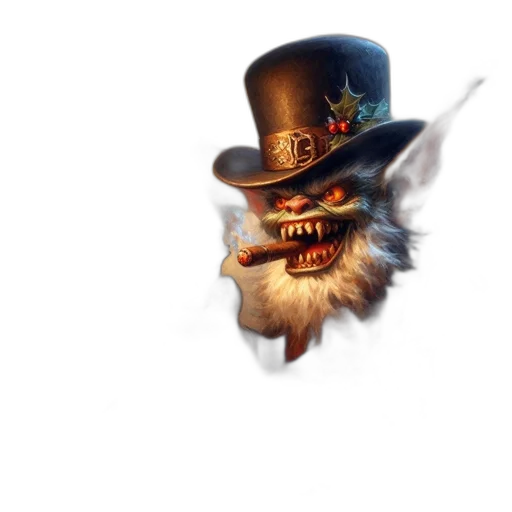 hat, mask, staff, face transparent PNG cut-out