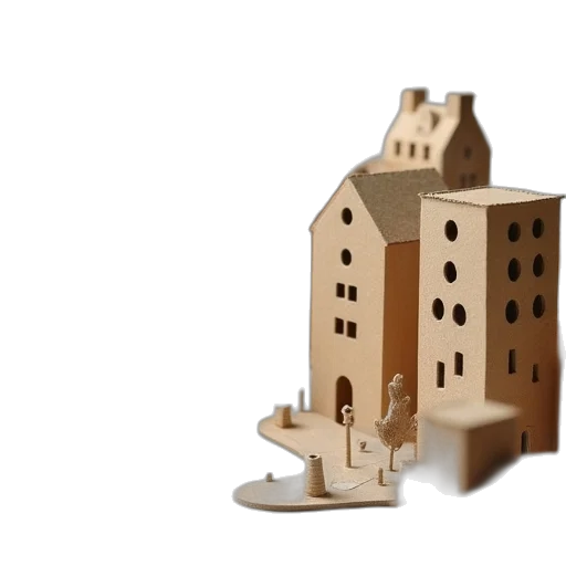 building, 3d render, concept art, city transparent PNG cut-out