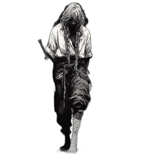 jacket, staff, sword, weapon transparent PNG cut-out