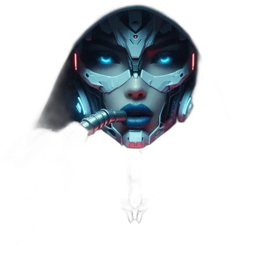 mask, robot, face, creature transparent PNG cut-out