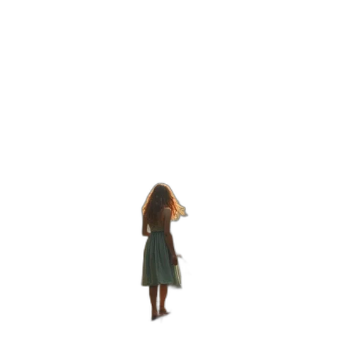 dress, creature, hair, robot transparent PNG cut-out