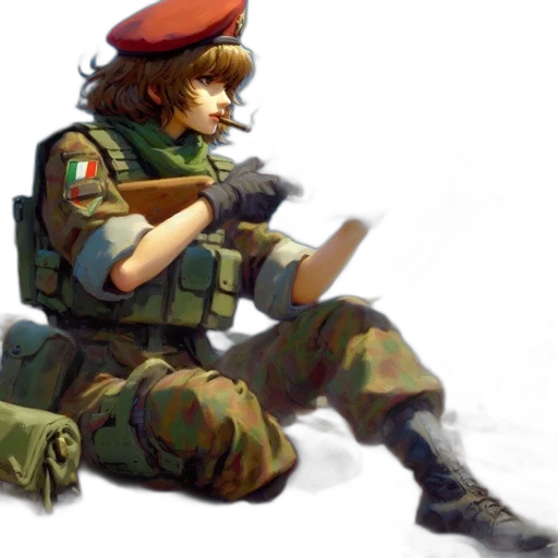 weapon, hat, staff, face transparent PNG cut-out