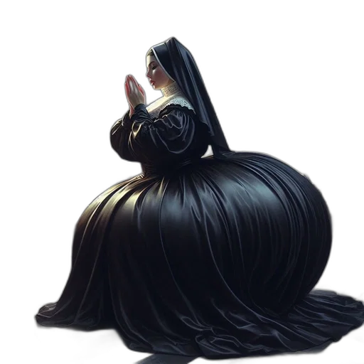 dress, crown, hair, creature transparent PNG cut-out