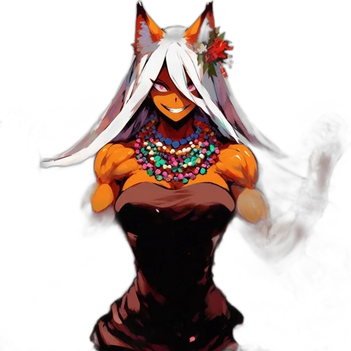 dress, mask, staff, crown transparent PNG cut-out