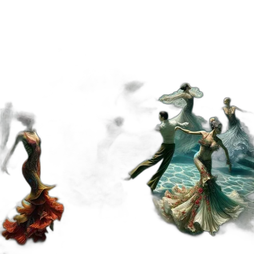 dress, concept art, fantasy art, photorealistic transparent PNG cut-out