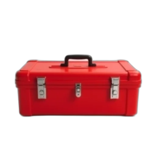 3d render, red, tool, box transparent PNG cut-out