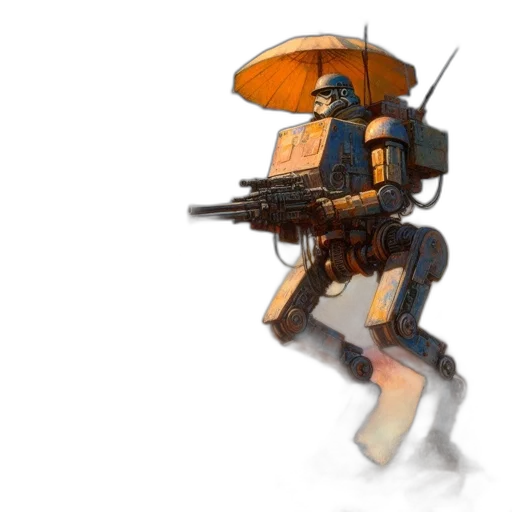 umbrella, robot, weapon, staff transparent PNG cut-out