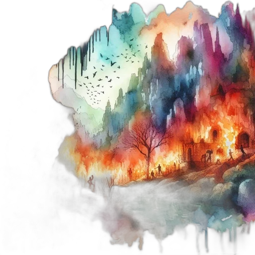 dragon, watercolor, fantasy art, concept art transparent PNG cut-out