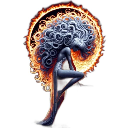 hair, crown, concept art, fantasy art transparent PNG cut-out