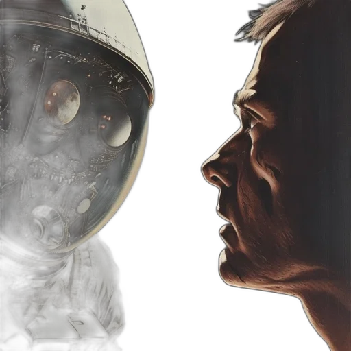 mask, face, concept art, comic book art transparent PNG cut-out