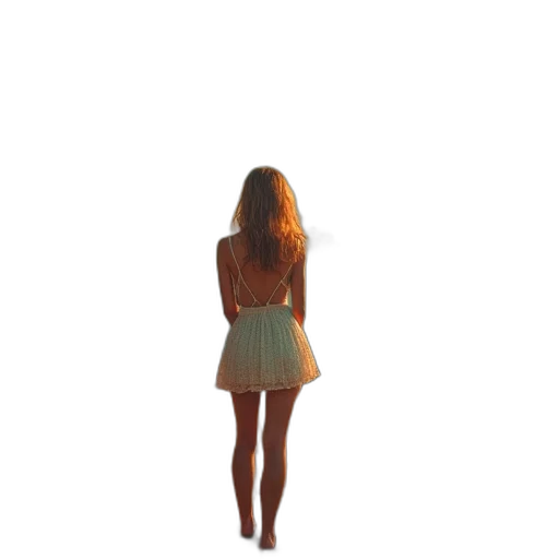 dress, hair, umbrella, jacket transparent PNG cut-out