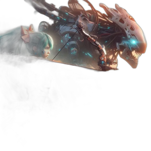 dragon, robot, weapon, sword transparent PNG cut-out
