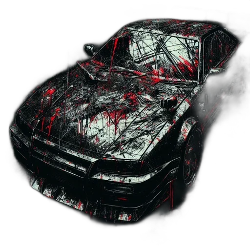 car, weapon, jacket, concept art transparent PNG cut-out