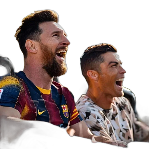 two, men, jovial, expressions transparent PNG cut-out
