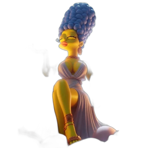 dress, crown, jewelry, staff transparent PNG cut-out