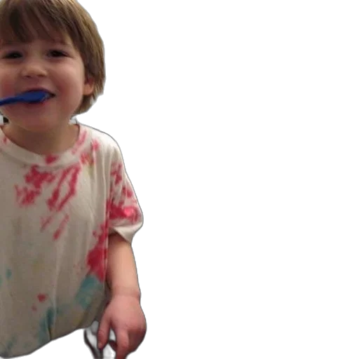 face, two, children, brushing transparent PNG cut-out