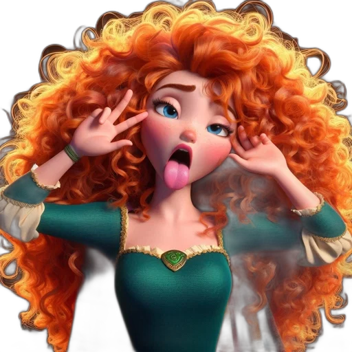 face, cartoon, 3d render, concept art transparent PNG cut-out