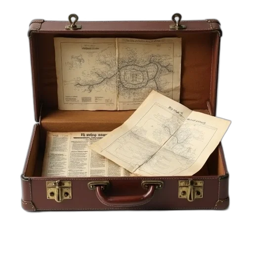 furniture, weapon, vintage, suitcase transparent PNG cut-out