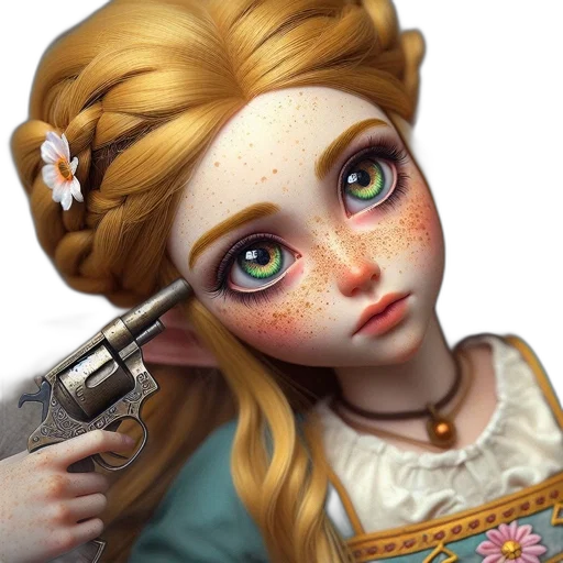 weapon, staff, face, jewelry transparent PNG cut-out