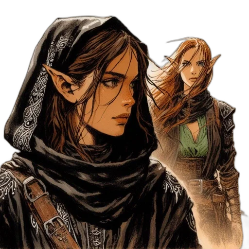 fantasy art, comic book art, concept art, pixel art transparent PNG cut-out