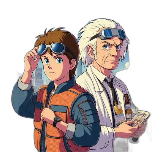jacket, staff, anime, concept art transparent PNG cut-out