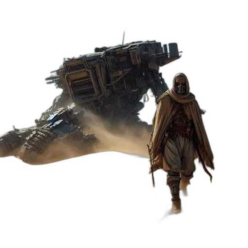 robot, weapon, concept art, fantasy art transparent PNG cut-out