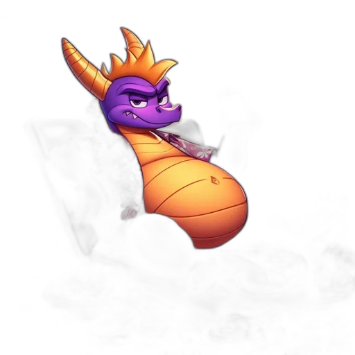 dragon, staff, creature, crown transparent PNG cut-out