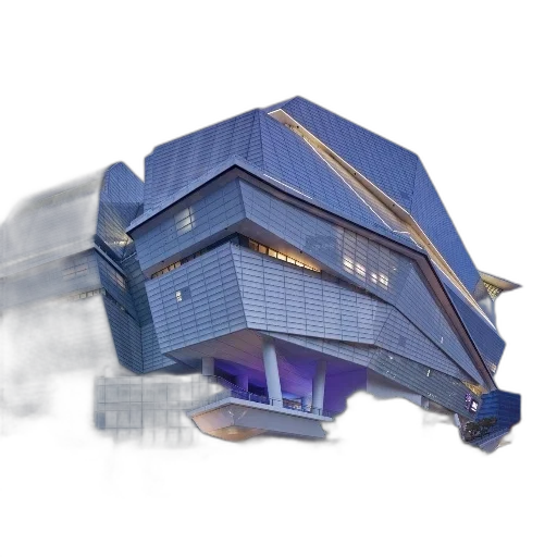 building, robot, concept art, 3d render transparent PNG cut-out