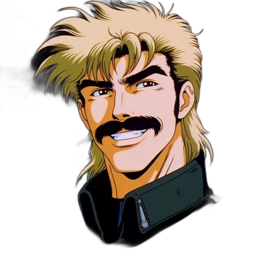 hair, face, jacket, staff transparent PNG cut-out
