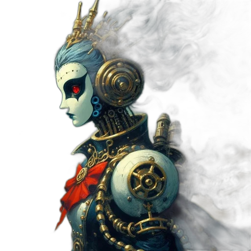 mask, robot, staff, weapon transparent PNG cut-out