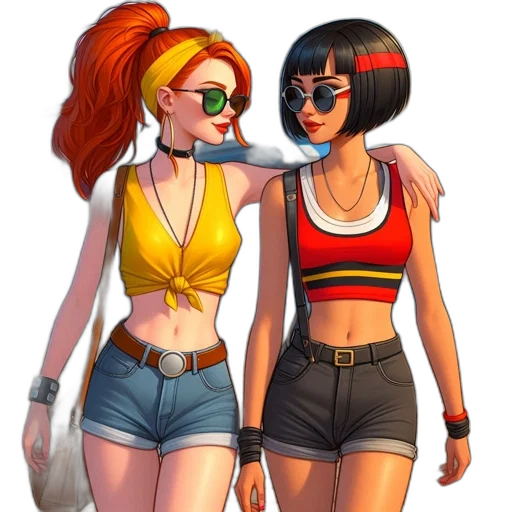 comic book art, concept art, cartoon, fantasy art transparent PNG cut-out