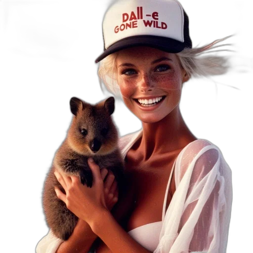 hat, animal, photorealistic, young transparent PNG cut-out
