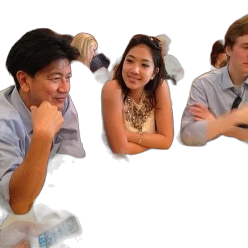 staff, group, people, sitting transparent PNG cut-out