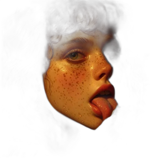 face, mask, creature, hair transparent PNG cut-out