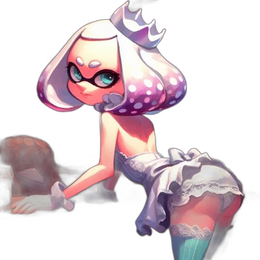 dress, creature, weapon, staff transparent PNG cut-out