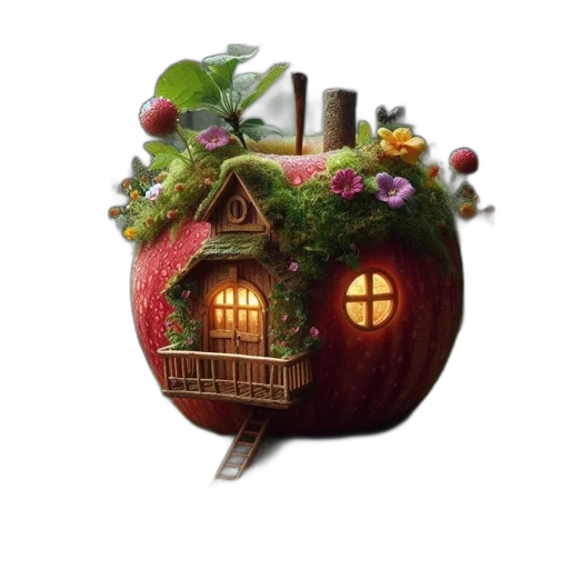 furniture, food, 3d render, fantasy art transparent PNG cut-out