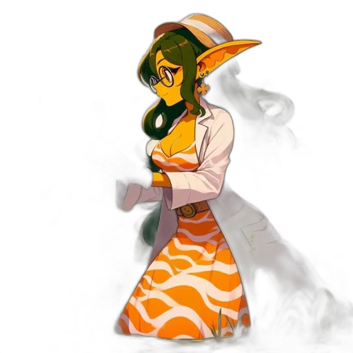 staff, dress, dragon, fantasy art transparent PNG cut-out