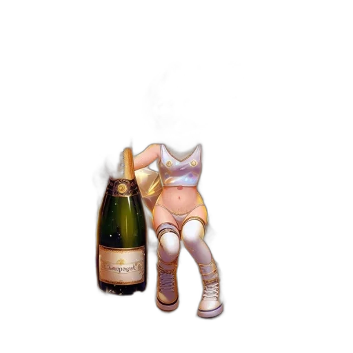 bottle, robot, shoes, dress transparent PNG cut-out
