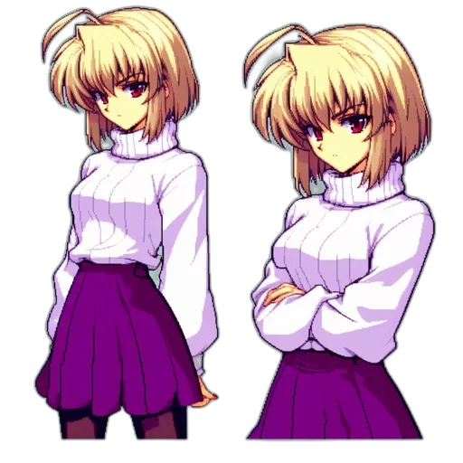 jacket, dress, pixel art, anime transparent PNG cut-out