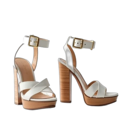 shoes, earth tones, pair, white transparent PNG cut-out