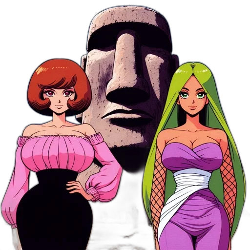 dress, hair, jewelry, comic book art transparent PNG cut-out