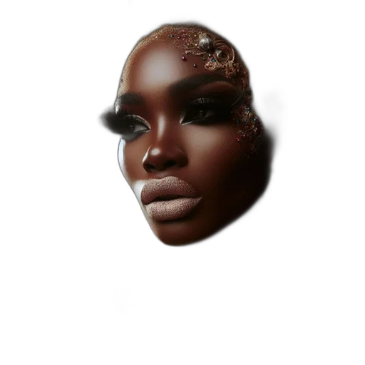 face, hair, mask, crown transparent PNG cut-out